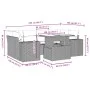 Gartensofagarnitur 7-teilig mit schwarzen Polstern aus synthetischem Rattan von vidaXL, Gartensets - Ref: Foro24-3269016, Pre...