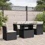 Set de sofás de jardín 6 piezas y cojines ratán sintético negro by vidaXL, Garden sets - Ref: Foro24-3266586, Price: 419,06 €...