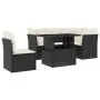 Set de sofás de jardín 6 piezas y cojines ratán sintético negro by vidaXL, Garden sets - Ref: Foro24-3266586, Price: 419,06 €...