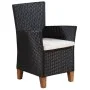 Garden dining set 5 pieces black and brown synthetic rattan by vidaXL, Garden sets - Ref: Foro24-49115, Price: 341,62 €, Disc...