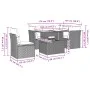 Set de sofás de jardín 6 piezas y cojines ratán sintético negro by vidaXL, Garden sets - Ref: Foro24-3266586, Price: 419,06 €...