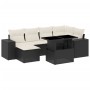 Set de sofás de jardín 7 pzas con cojines ratán sintético negro by vidaXL, Garden sets - Ref: Foro24-3269306, Price: 446,77 €...