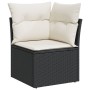 Set de sofás de jardín 7 pzas con cojines ratán sintético negro by vidaXL, Garden sets - Ref: Foro24-3269306, Price: 446,77 €...
