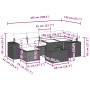 Set de sofás de jardín 7 pzas con cojines ratán sintético negro by vidaXL, Garden sets - Ref: Foro24-3269306, Price: 446,77 €...