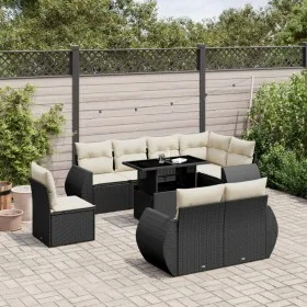 Set de sofás de jardín 8 piezas y cojines ratán sintético negro by vidaXL, Garden sets - Ref: Foro24-3268666, Price: 716,50 €...