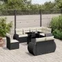 Set de sofás de jardín 8 piezas y cojines ratán sintético negro by vidaXL, Garden sets - Ref: Foro24-3268666, Price: 716,50 €...