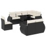 Set de sofás de jardín 8 piezas y cojines ratán sintético negro by vidaXL, Garden sets - Ref: Foro24-3268666, Price: 655,44 €...