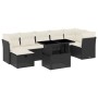 8-teiliges Gartensofa-Set und Kissen aus schwarzem Kunststoff-Rattan. von vidaXL, Gartensets - Ref: Foro24-3274666, Preis: 47...