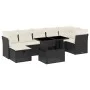 8-teiliges Gartensofa-Set und Kissen aus schwarzem Kunststoff-Rattan. von vidaXL, Gartensets - Ref: Foro24-3274666, Preis: 51...