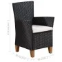 Set de comedor de jardín 5 pzas ratán sintético negro y marrón de vidaXL, Conjuntos de jardín - Ref: Foro24-49115, Precio: 34...