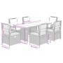 Set comedor de jardín 7 pzas con cojines ratán sintético beige by vidaXL, Garden sets - Ref: Foro24-3262934, Price: 815,79 €,...