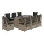 Set comedor de jardín 9 pzas cojines ratán sintético gris claro by vidaXL, Garden sets - Ref: Foro24-3262941, Price: 965,81 €...