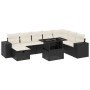 8-teiliges Gartensofa-Set und Kissen aus schwarzem Kunststoff-Rattan. von vidaXL, Gartensets - Ref: Foro24-3275346, Preis: 54...