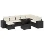 Set de sofás de jardín 8 piezas y cojines ratán sintético negro by vidaXL, Garden sets - Ref: Foro24-3275346, Price: 583,40 €...