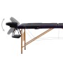 Folding massage table 2 zones black wood by vidaXL, massage tables - Ref: Foro24-110207, Price: 171,82 €, Discount: %