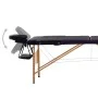 Folding massage table 2 zones black wood by vidaXL, massage tables - Ref: Foro24-110207, Price: 168,92 €, Discount: %