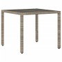 Garten-Essgruppe, 3-teilig, mit synthetischem Rattan und grauem Glas-Kissen. von vidaXL, Gartensets - Ref: Foro24-3278651, Pr...