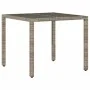 Set comedor jardín 3 pzas y cojines ratán sintético vidrio gris by vidaXL, Garden sets - Ref: Foro24-3278651, Price: 256,70 €...