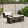 Set de sofás de jardín 6 piezas y cojines ratán sintético negro by vidaXL, Garden sets - Ref: Foro24-3261734, Price: 471,66 €...