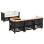 Set de sofás de jardín 6 piezas y cojines ratán sintético negro by vidaXL, Garden sets - Ref: Foro24-3261734, Price: 471,66 €...