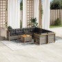 Set de muebles de jardín 9 pzas y cojines ratán sintético gris by vidaXL, Garden sets - Ref: Foro24-3261774, Price: 593,63 €,...