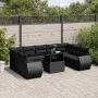 Set de sofás de jardín 10 pzas cojines ratán sintético negro by vidaXL, Garden sets - Ref: Foro24-3268735, Price: 760,46 €, D...