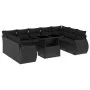 Set de sofás de jardín 10 pzas cojines ratán sintético negro by vidaXL, Garden sets - Ref: Foro24-3268735, Price: 760,46 €, D...