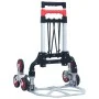 Carrito de transporte plegable de aluminio plateado 70 kg de vidaXL, Escaleras sobre ruedas - Ref: Foro24-146445, Precio: 103...