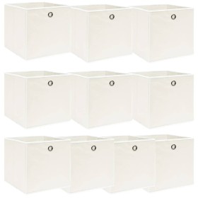 Aufbewahrungsboxen 10 Stück weißer Stoff 32x32x32 cm von vidaXL, Aufbewahrungskörbe - Ref: Foro24-288351, Preis: 52,10 €, Rab...
