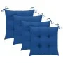 Garden chairs 4 pcs solid teak wood with blue cushions by vidaXL, Garden chairs - Ref: Foro24-3073029, Price: 607,01 €, Disco...
