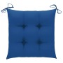 Gartenstühle 4 Stück aus massivem Teakholz mit blauen Kissen von vidaXL, Gartenstühle - Ref: Foro24-3073029, Preis: 621,92 €,...