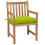 Garden chairs 6 pcs solid teak wood glossy green cushions by vidaXL, Garden chairs - Ref: Foro24-3073057, Price: 889,05 €, Di...