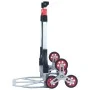 Carrito de transporte plegable de aluminio plateado 70 kg de vidaXL, Escaleras sobre ruedas - Ref: Foro24-146445, Precio: 103...
