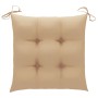 Garden chairs 4 pcs solid teak wood with beige cushions by vidaXL, Garden chairs - Ref: Foro24-3073022, Price: 622,32 €, Disc...