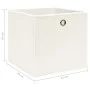 Aufbewahrungsboxen 10 Stück weißer Stoff 32x32x32 cm von vidaXL, Aufbewahrungskörbe - Ref: Foro24-288351, Preis: 51,05 €, Rab...