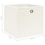 Aufbewahrungsboxen 10 Stück weißer Stoff 32x32x32 cm von vidaXL, Aufbewahrungskörbe - Ref: Foro24-288351, Preis: 52,10 €, Rab...