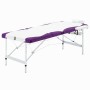 Klappbare Massageliege 3 Zonen aus weißem und violettem Aluminium von vidaXL, Massageliegen - Ref: Foro24-110241, Preis: 171,...