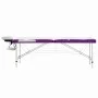 Camilla de masaje plegable 3 zonas aluminio blanco y morado de vidaXL, Mesas de masaje - Ref: Foro24-110241, Precio: 168,37 €...