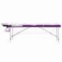 Klappbare Massageliege 3 Zonen aus weißem und violettem Aluminium von vidaXL, Massageliegen - Ref: Foro24-110241, Preis: 171,...