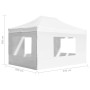 Carpa plegable profesional con paredes aluminio blanca 4,5x3 m