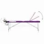 Camilla de masaje plegable 3 zonas aluminio blanco y morado de vidaXL, Mesas de masaje - Ref: Foro24-110241, Precio: 168,37 €...