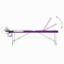 Klappbare Massageliege 3 Zonen aus weißem und violettem Aluminium von vidaXL, Massageliegen - Ref: Foro24-110241, Preis: 171,...