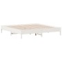 Massives Bettgestell aus weißem Kiefernholz, 200 x 200 cm von vidaXL, Betten und Lattenroste - Ref: Foro24-842683, Preis: 127...