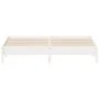 Estructura de cama de madera maciza de pino blanco 200x200 cm de vidaXL, Camas y somieres - Ref: Foro24-842683, Precio: 126,1...