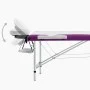 Camilla de masaje plegable 3 zonas aluminio blanco y morado de vidaXL, Mesas de masaje - Ref: Foro24-110241, Precio: 168,37 €...
