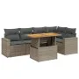 Gartenmöbel-Set, 6-teilig, mit grauen Polstern aus synthetischem Rattan. von vidaXL, Gartensets - Ref: Foro24-3271305, Preis:...