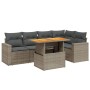 Gartenmöbel-Set, 6-teilig, mit grauen Polstern aus synthetischem Rattan. von vidaXL, Gartensets - Ref: Foro24-3271305, Preis:...