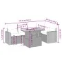 Set de muebles de jardín 6 pzas y cojines ratán sintético gris by vidaXL, Garden sets - Ref: Foro24-3271305, Price: 407,00 €,...