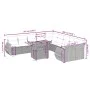 Set de sofás de jardín 11 pzas y cojines ratán sintético gris by vidaXL, Garden sets - Ref: Foro24-3272390, Price: 758,88 €, ...