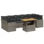 Set de sofás de jardín 8 pzas y cojines ratán sintético gris by vidaXL, Garden sets - Ref: Foro24-3271228, Price: 535,59 €, D...